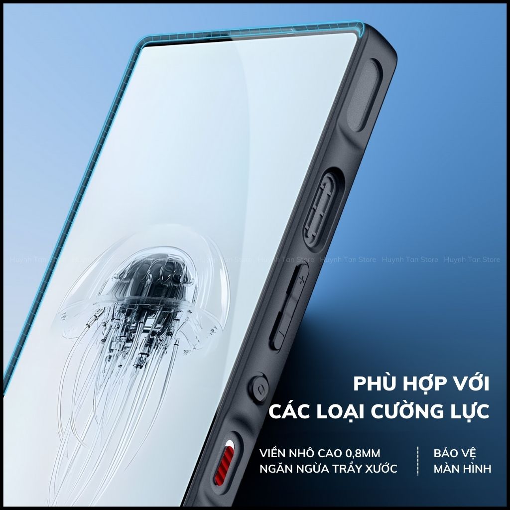 Ốp lưng zte nubia redmagic 10 pro aimo chính hãng duxducis chống va đập trong suốt không ố vàng