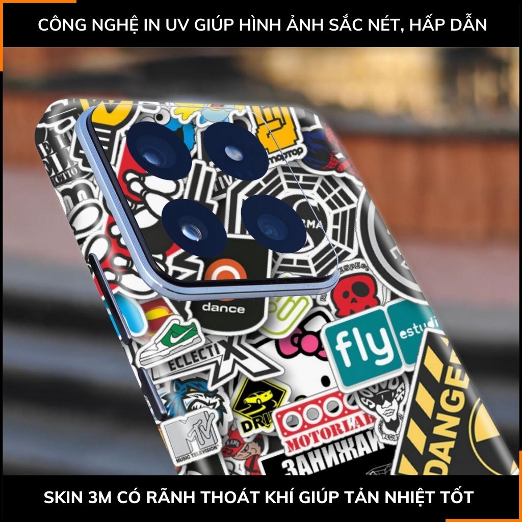 Dán skin điện thoại Xiaomi Mi 14 , Mi 14 Pro full body và camera nhập khẩu chính hãng USA in hình STICKER BOOM - SKD L13 phụ kiện điện thoại huỳnh tân store