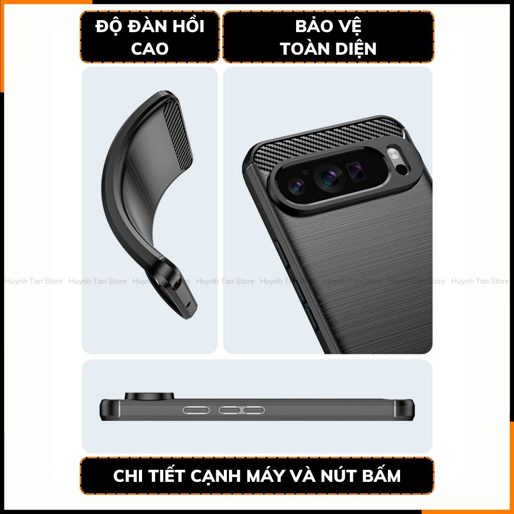 Ốp lưng pixel 9 pro xl dẻo phay xướt chống bám vân tay bảo vệ camera phụ kiện huỳnh tân store