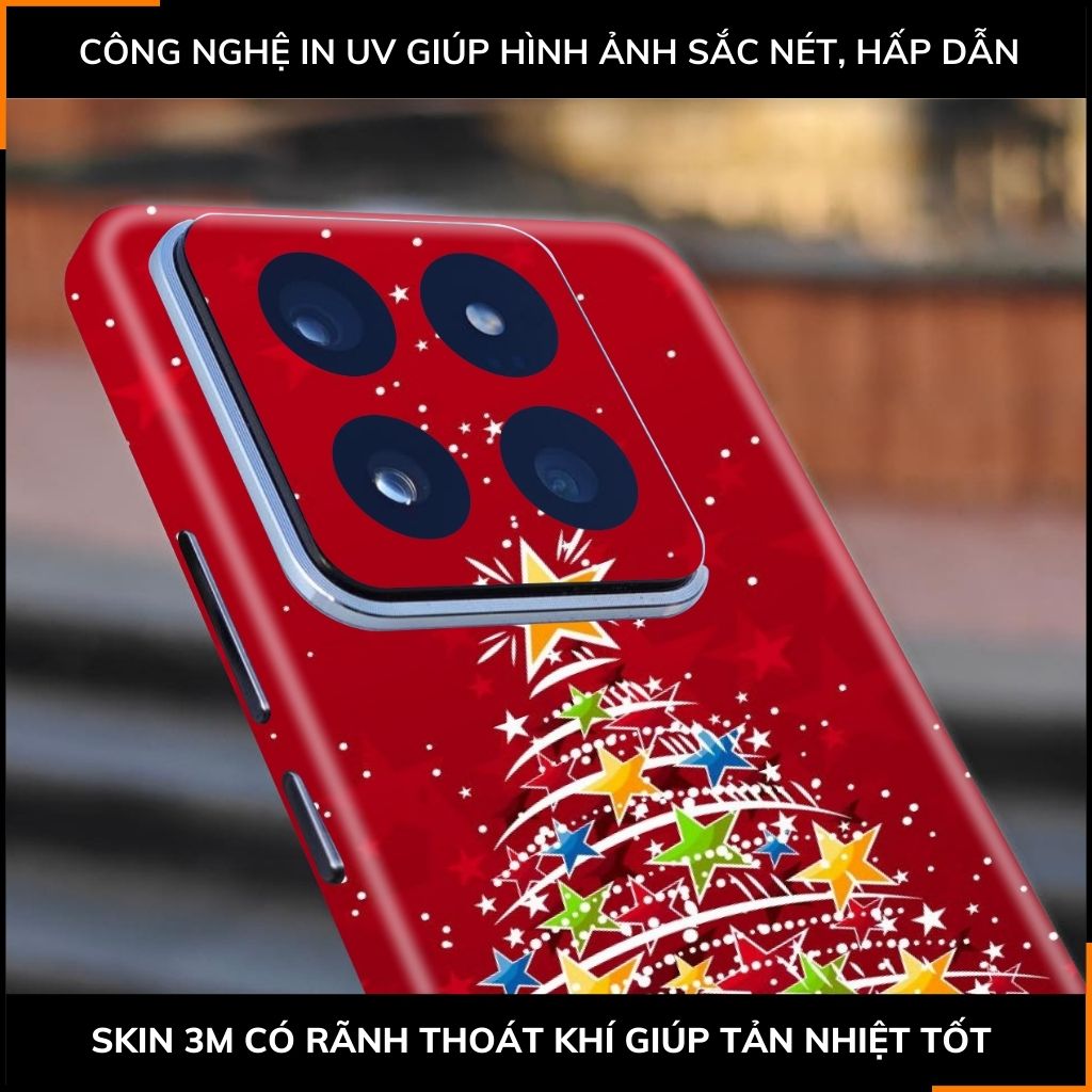 Dán skin điện thoại Xiaomi Mi 14 , Mi 14 Pro full body và camera nhập khẩu chính hãng USA in hình MERRY CHRISTMAS - SKD P10 phụ kiện điện thoại huỳnh tân store