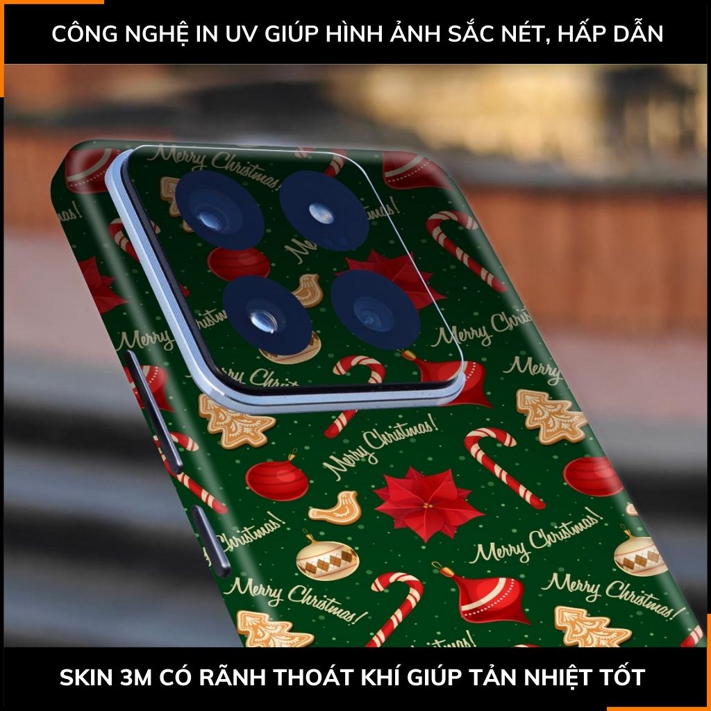 Dán skin điện thoại Xiaomi Mi 14 , Mi 14 Pro full body và camera nhập khẩu chính hãng USA in hình MERRY CHRISTMAS - SKD P14 phụ kiện điện thoại huỳnh tân store