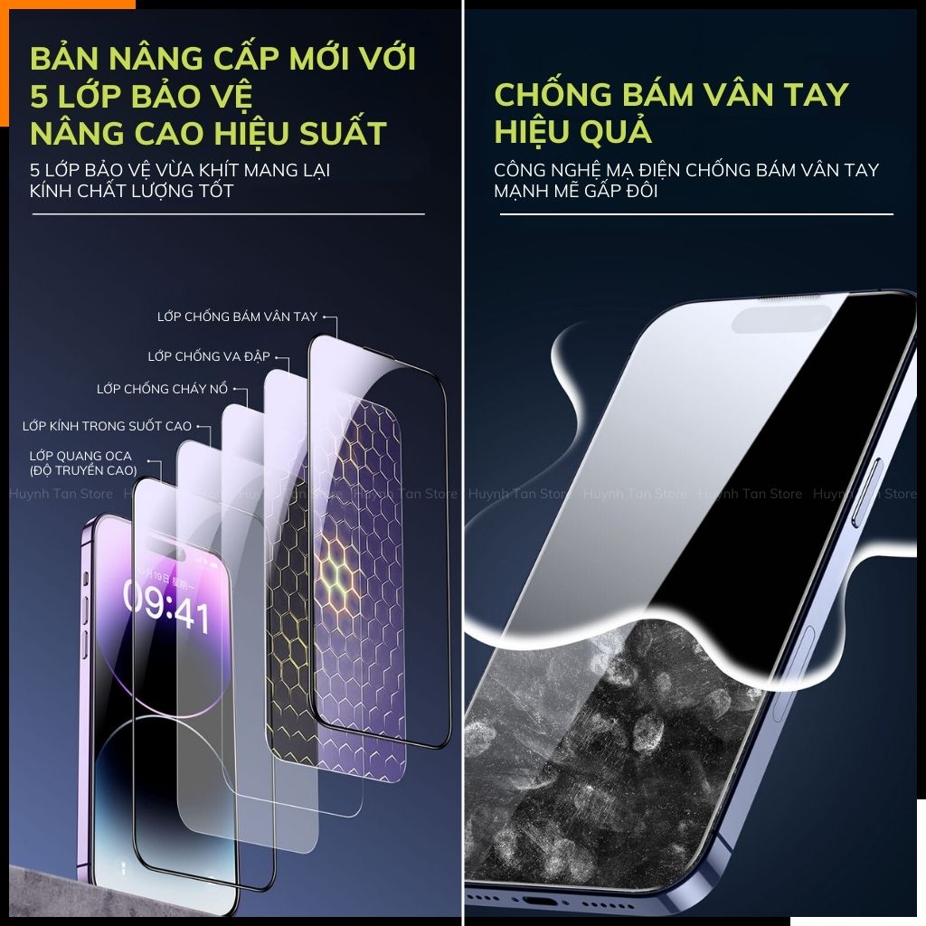 Cường lực Wekome Kingkong HD Vacha iphone 16 pro max ip 15 14 13 12 pro vát cong 9D  [WTP-066/067]