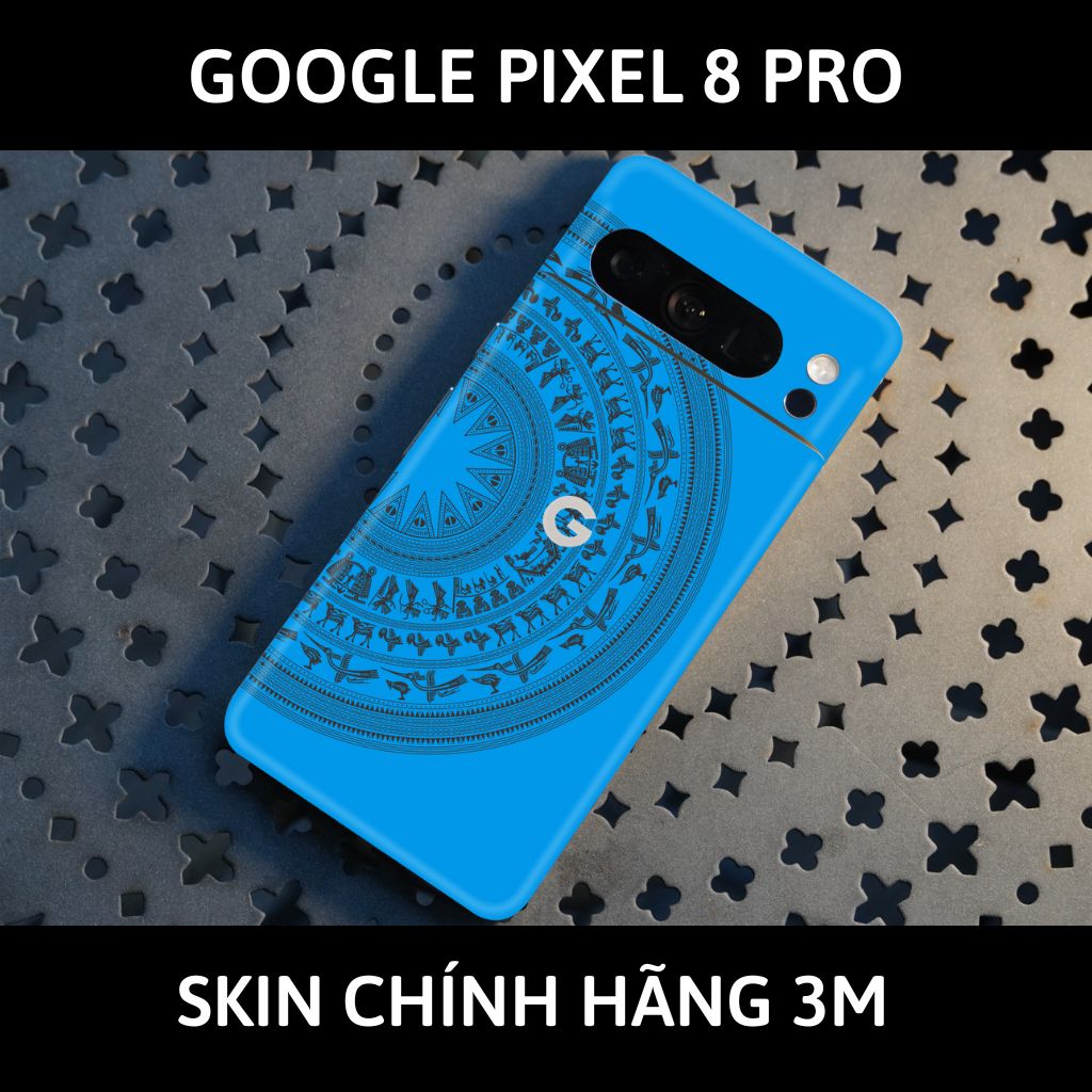 Dán skin điện thoại Pixel 8, Pixel 8 Pro full body và camera nhập khẩu chính hãng USA phụ kiện điện thoại huỳnh tân store - NỬA TRỐNG ĐỒNG BLUE - Warp Skin Collection