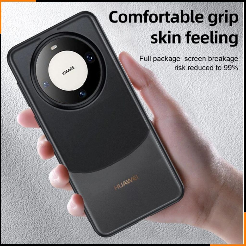 Ốp lưng huawei mate 60 pro chống sốc chống vân tay NHÁM VIỀN MÀU VER 2 bảo vệ camera phụ kiện huỳnh tân store