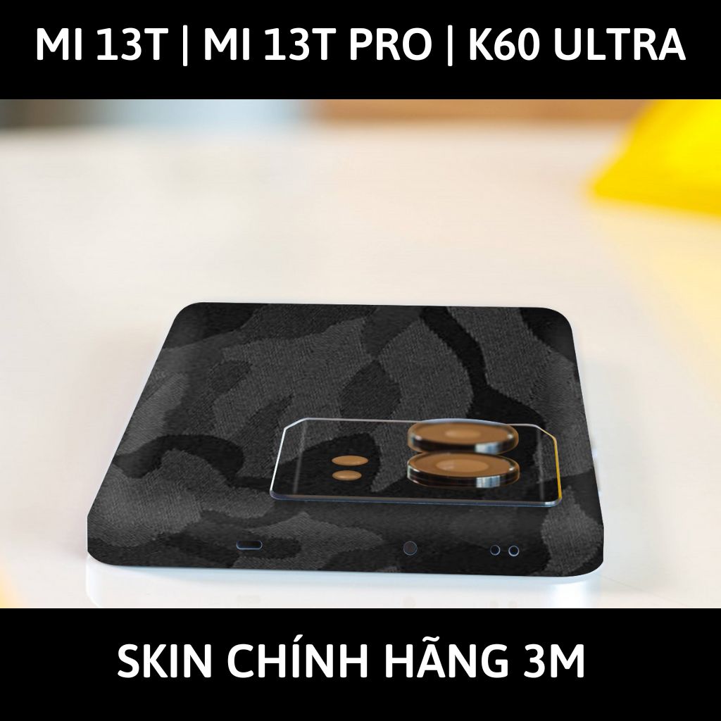 Dán skin điện thoại Mi 13T | Mi 13T Pro  | K60 Ultra full body và camera nhập khẩu chính hãng USA phụ kiện điện thoại huỳnh tân store - CAMO BLACK - Warp Skin Collection