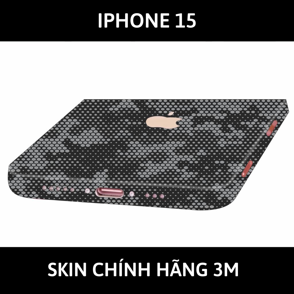 Dán skin điện thoại Iphone 15, Iphone 15 Plus full body và camera nhập khẩu chính hãng USA phụ kiện điện thoại huỳnh tân store - MAMBA GREY - Warp Skin Collection