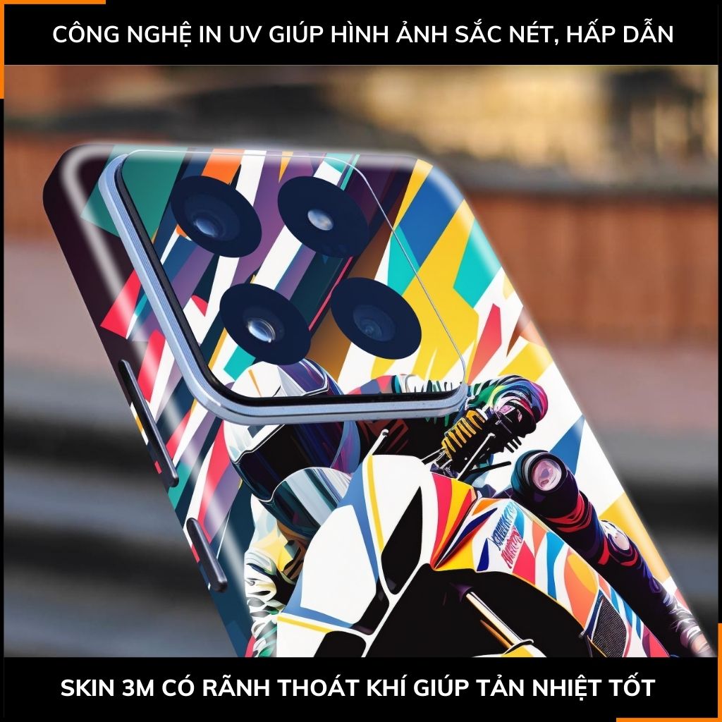 Dán skin điện thoại Xiaomi Mi 14 , Mi 14 Pro full body và camera nhập khẩu chính hãng USA in hình Motobiker - SKD C06 phụ kiện điện thoại huỳnh tân store