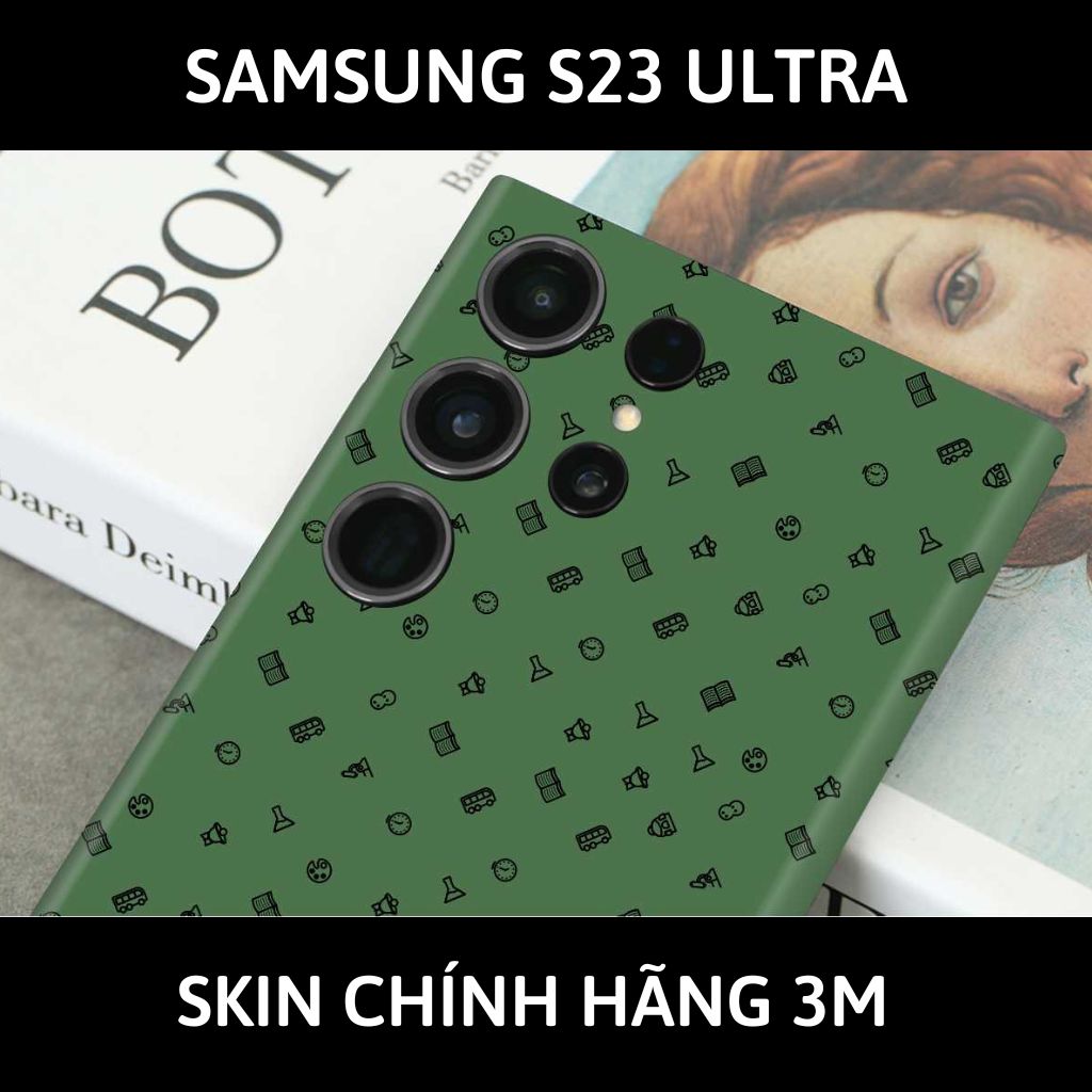 Dán skin điện thoại Samsung S23 Ultra full body và camera nhập khẩu chính hãng USA phụ kiện điện thoại huỳnh tân store - MANY STICKER GREEN - Warp Skin Collection
