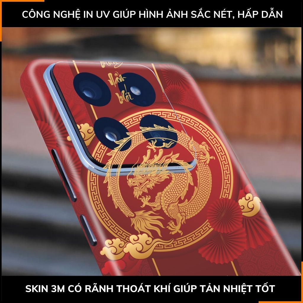 Dán skin điện thoại Xiaomi Mi 14 , Mi 14 Pro full body và camera nhập khẩu chính hãng USA in hình NEW YEAR 2024 - SKD Q35 phụ kiện điện thoại huỳnh tân store