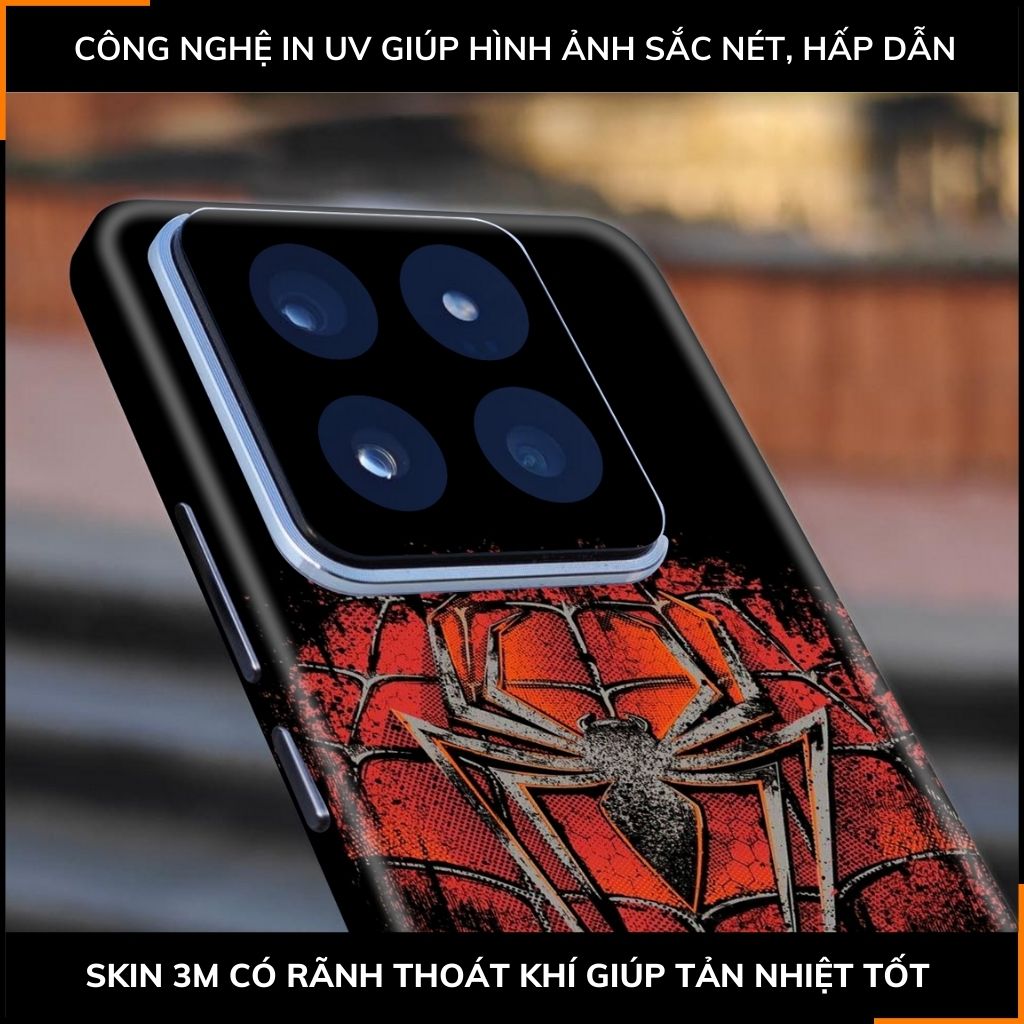 Dán skin điện thoại Xiaomi Mi 14 , Mi 14 Pro full body và camera nhập khẩu chính hãng USA in hình MERRY SPIDER MAN - SKD V08 phụ kiện điện thoại huỳnh tân store