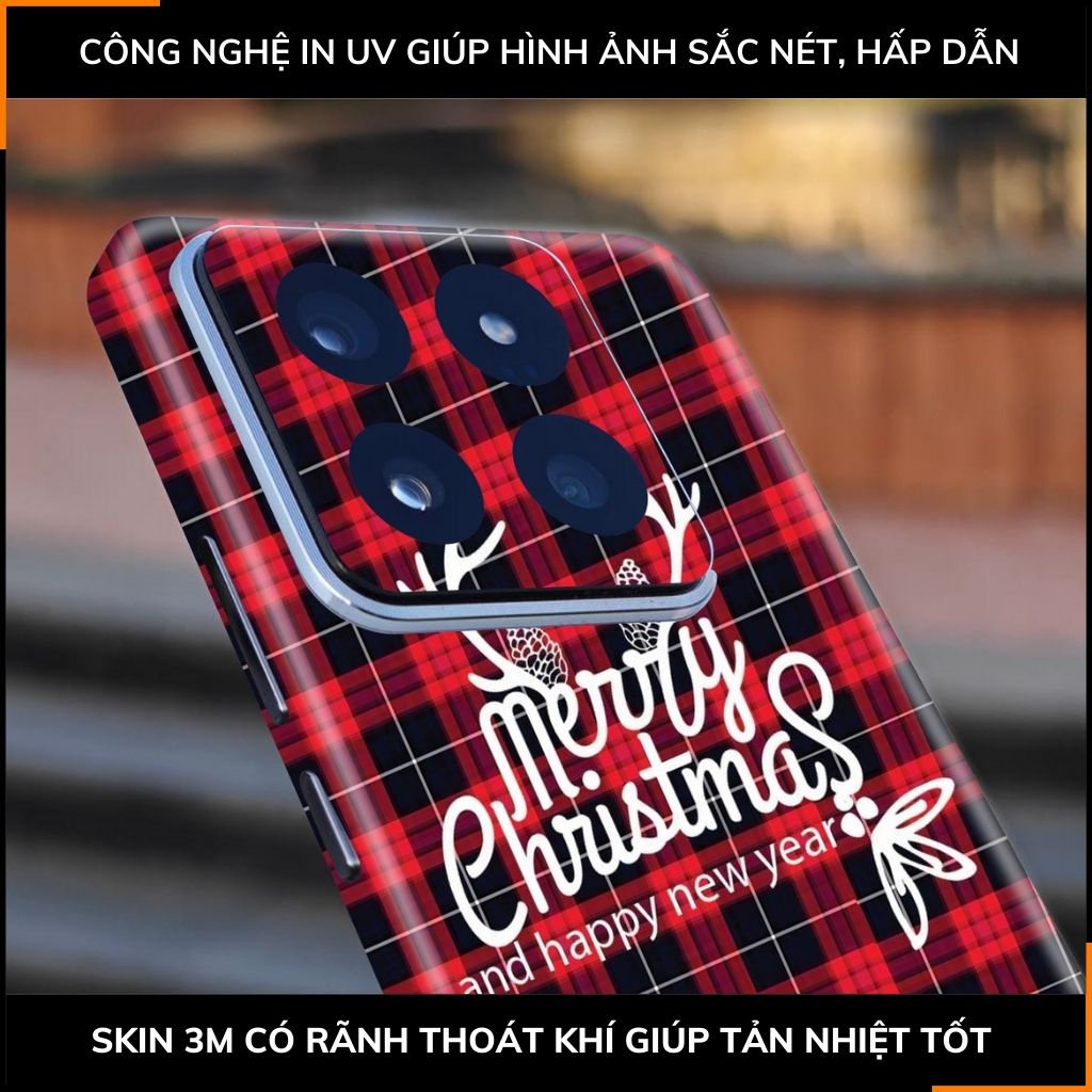 Dán skin điện thoại Xiaomi Mi 14 , Mi 14 Pro full body và camera nhập khẩu chính hãng USA in hình MERRY CHRISTMAS - SKD P08 phụ kiện điện thoại huỳnh tân store