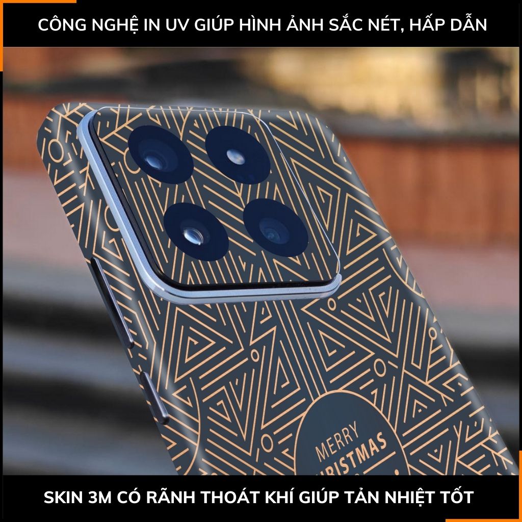 Dán skin điện thoại Xiaomi Mi 14 , Mi 14 Pro full body và camera nhập khẩu chính hãng USA in hình MERRY CHRISTMAS - SKD P09 phụ kiện điện thoại huỳnh tân store