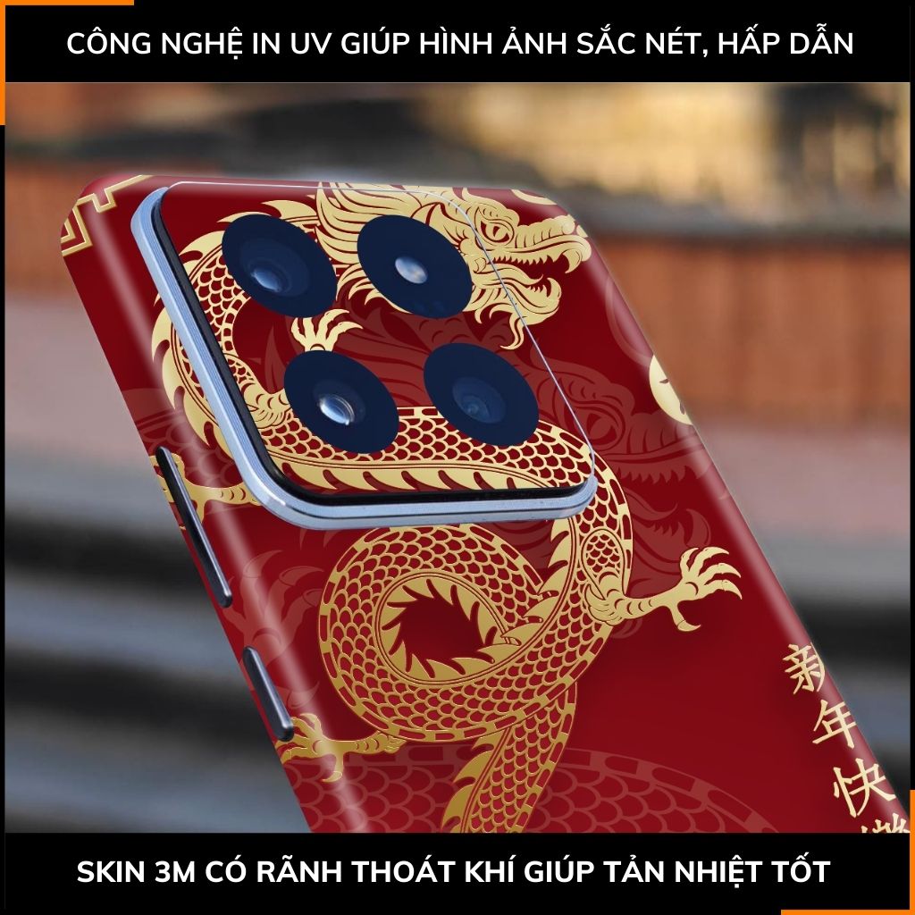 Dán skin điện thoại Xiaomi Mi 14 , Mi 14 Pro full body và camera nhập khẩu chính hãng USA in hình NEW YEAR 2024 - SKD Q32 phụ kiện điện thoại huỳnh tân store