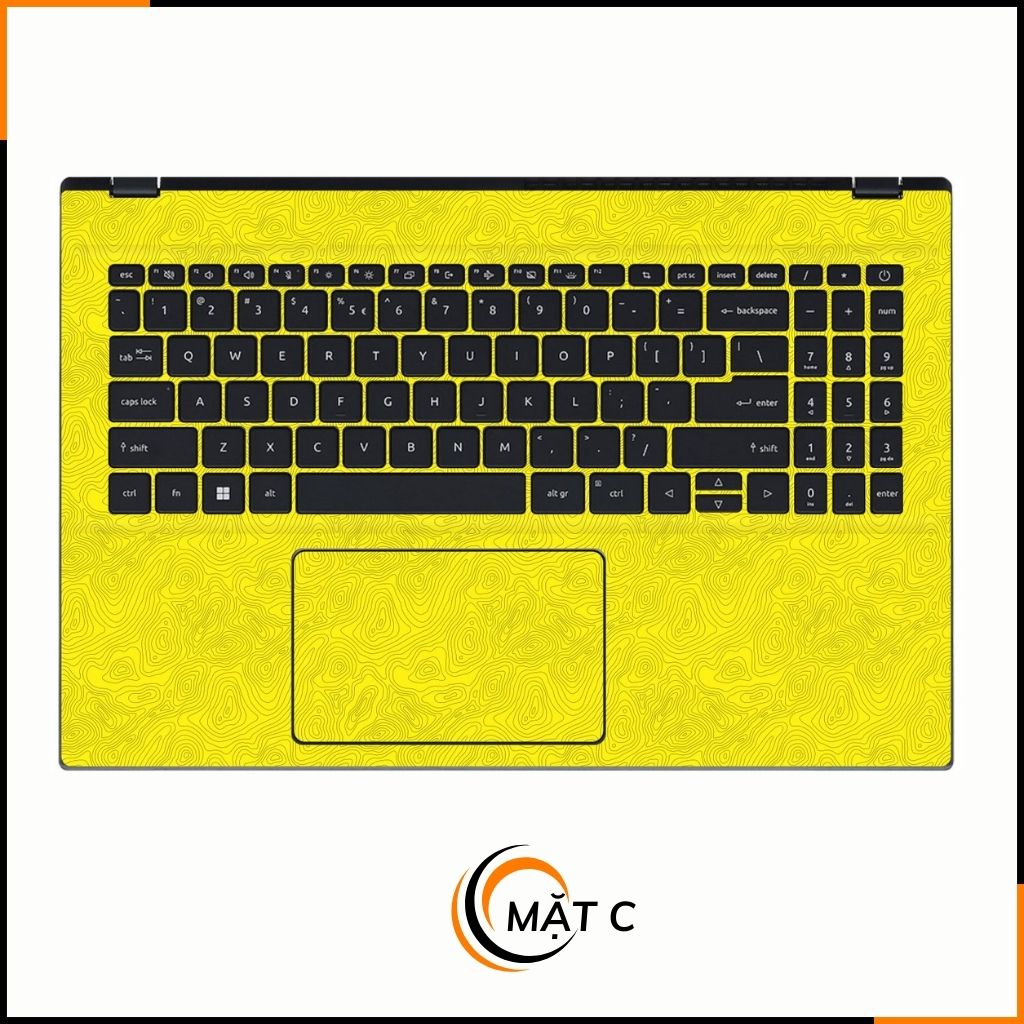 Dán skin laptop asus, dell , acer, hp, msi chính hãng ORAFOL nhập khẩu ĐỨC - SKIN 3M - LAPTOP - MAP YELLOW - SK B13 06 phụ kiện điện thoại huỳnh tân store
