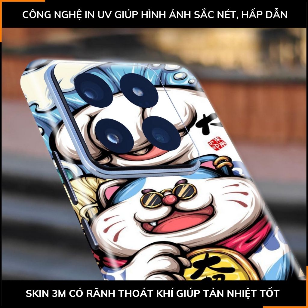 Dán skin điện thoại Xiaomi Mi 14 , Mi 14 Pro full body và camera nhập khẩu chính hãng USA in hình LUCKY CAT - SKD Y16 phụ kiện điện thoại huỳnh tân store