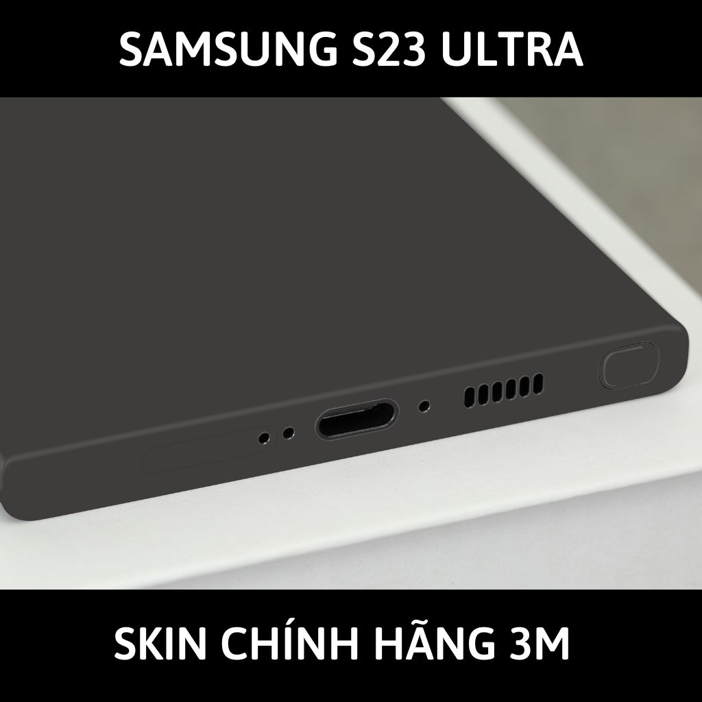 Dán skin điện thoại Samsung S23 Ultra full body và camera nhập khẩu chính hãng USA phụ kiện điện thoại huỳnh tân store - ĐEN - SK A05 01 - Warp Skin Collection