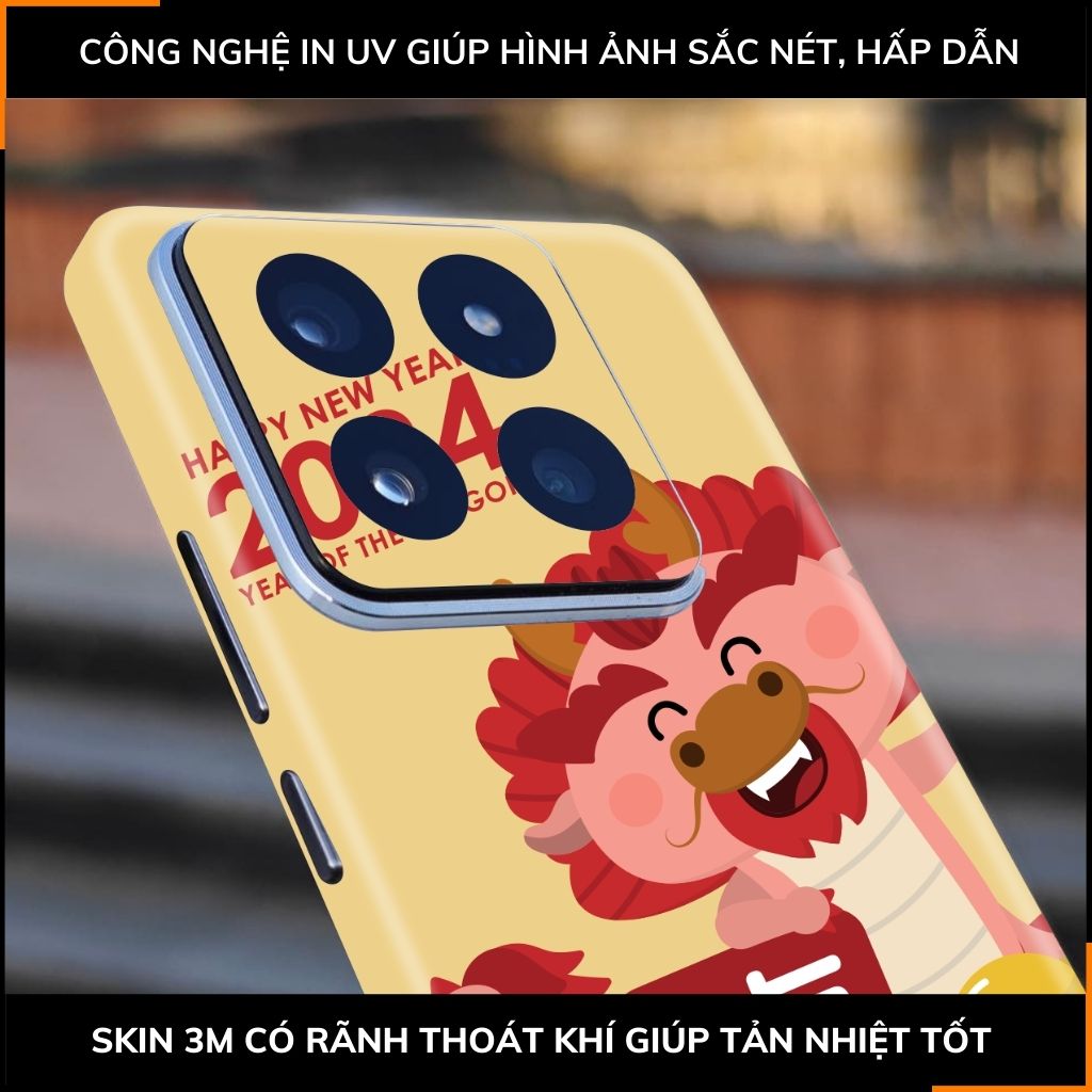 Dán skin điện thoại Xiaomi Mi 14 , Mi 14 Pro full body và camera nhập khẩu chính hãng USA in hình NEW YEAR 2024 - SKD Q25 phụ kiện điện thoại huỳnh tân store