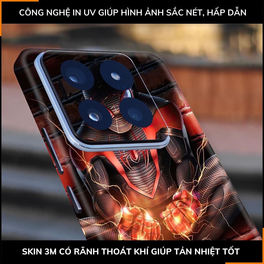 Dán skin điện thoại Xiaomi Mi 14 , Mi 14 Pro full body và camera nhập khẩu chính hãng USA in hình MERRY SPIDER MAN - SKD V03 phụ kiện điện thoại huỳnh tân store