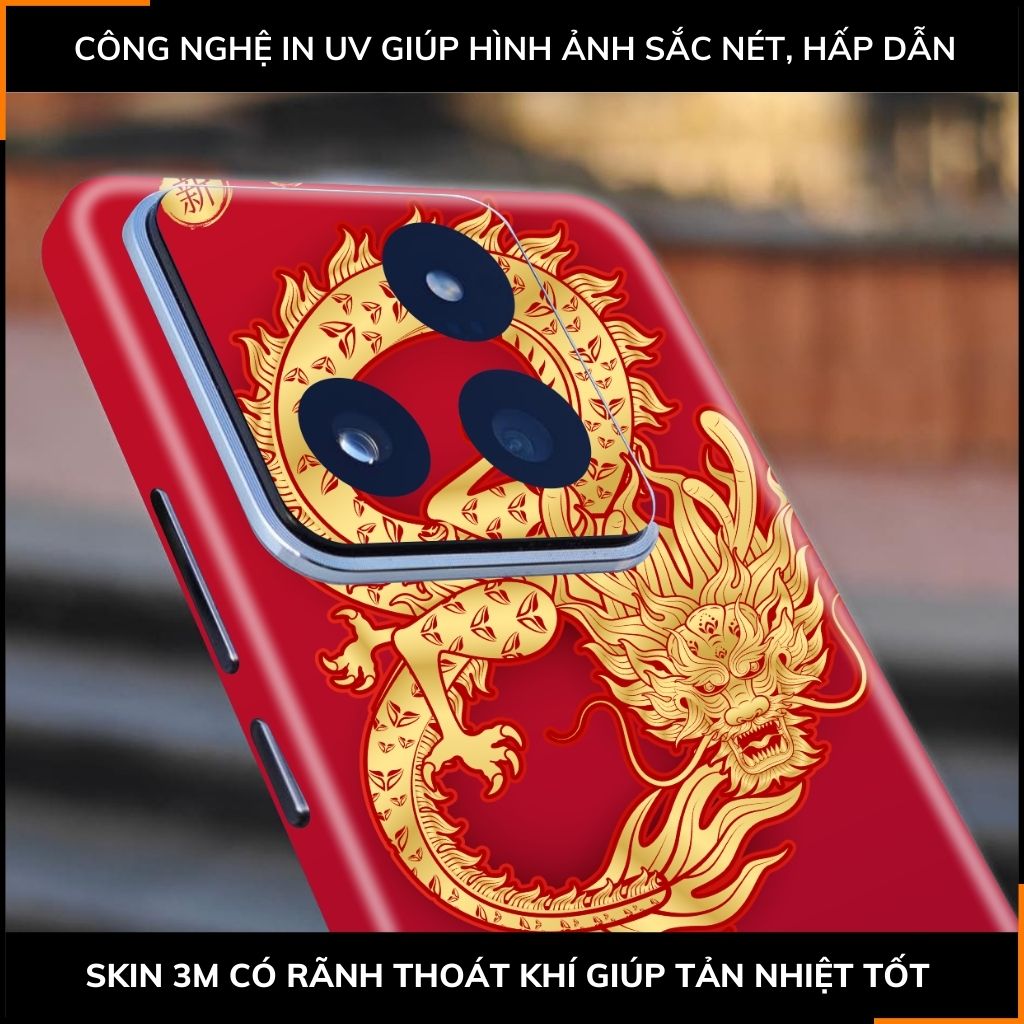 Dán skin điện thoại Xiaomi Mi 14 , Mi 14 Pro full body và camera nhập khẩu chính hãng USA in hình NEW YEAR 2024 - SKD Q33 phụ kiện điện thoại huỳnh tân store