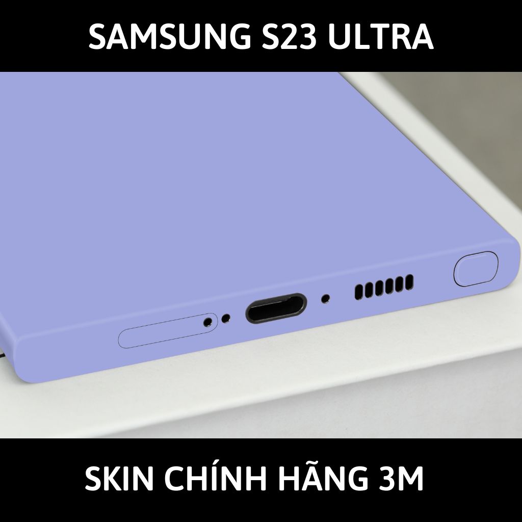 Dán skin điện thoại Samsung S23 Ultra full body và camera nhập khẩu chính hãng USA phụ kiện điện thoại huỳnh tân store - PASTEL PURPLE - Warp Skin Collection