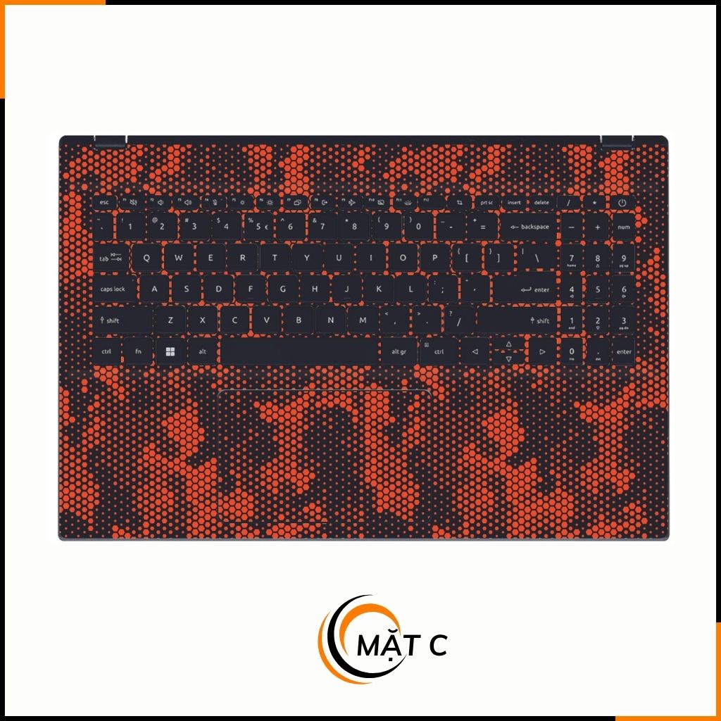 Dán skin laptop asus, dell , acer, hp, msi chính hãng ORAFOL nhập khẩu ĐỨC - SKIN 3M - LAPTOP - MAMBA  ORANGE - SK B03 07 phụ kiện điện thoại huỳnh tân store