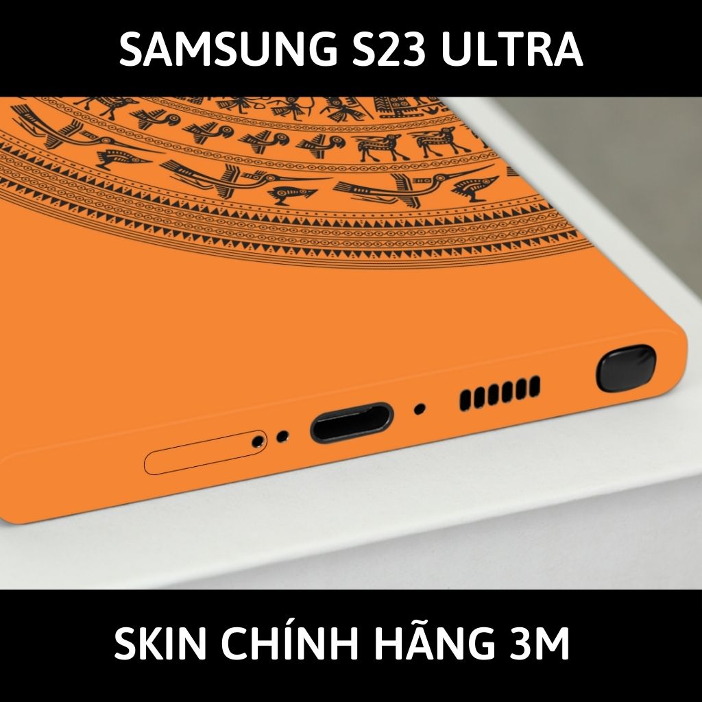 Dán skin điện thoại Samsung S23 Ultra full body và camera nhập khẩu chính hãng USA phụ kiện điện thoại huỳnh tân store - NỬA TRỐNG ĐỒNG ORANGE - Warp Skin Collection