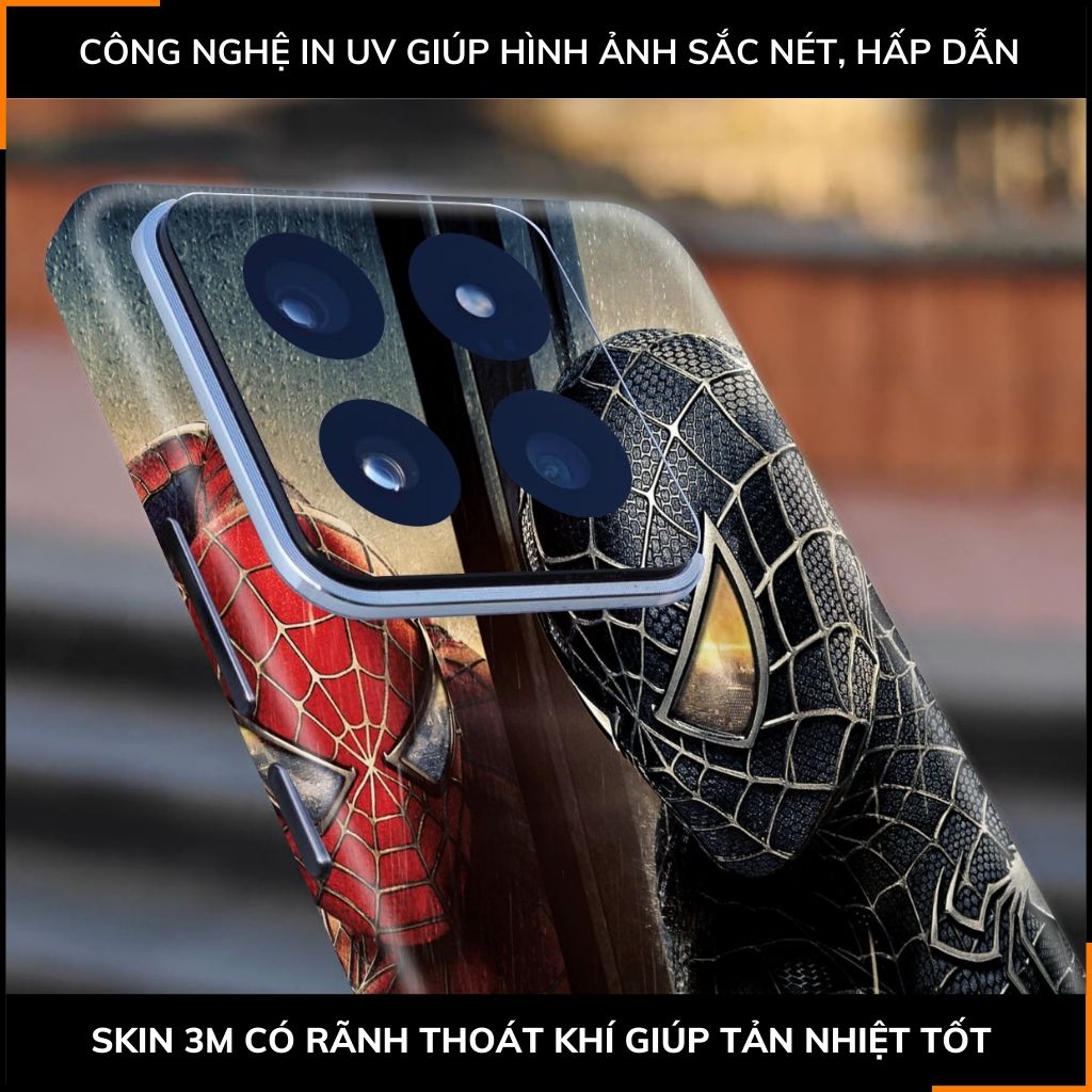 Dán skin điện thoại Xiaomi Mi 14 , Mi 14 Pro full body và camera nhập khẩu chính hãng USA in hình MERRY SPIDER MAN - SKD V14 phụ kiện điện thoại huỳnh tân store