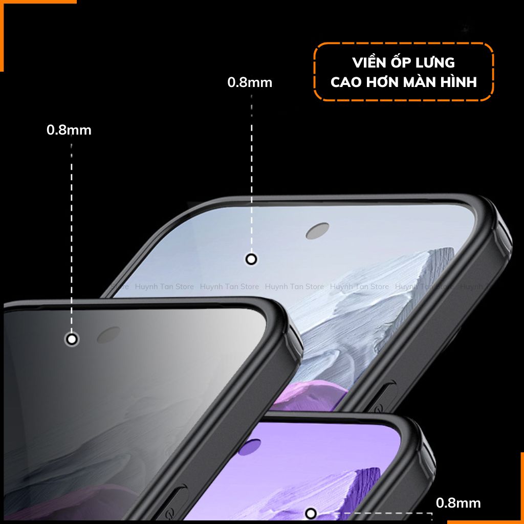 Ốp lưng google pixel 9 pro xl chống sốc chống vân tay NHÁM VIỀN MÀU VER 2 bảo vệ camera phụ kiện huỳnh tân store