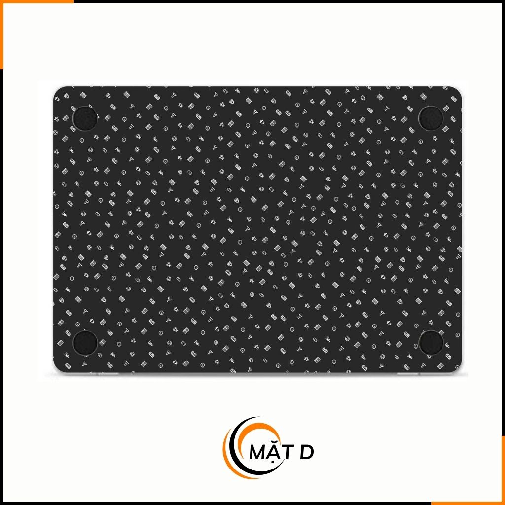 Dán skin macbook pro, macbook air chính hãng 3M nhập khẩu USA - SKIN 3M - MACBOOK - MANY STICKER BLACK - SK-B14-02 phụ kiện điện thoại huỳnh tân store