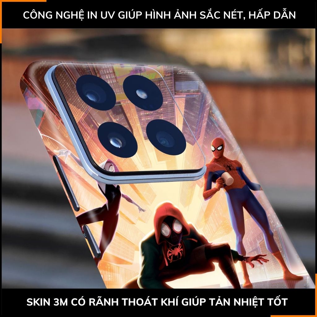 Dán skin điện thoại Xiaomi Mi 14 , Mi 14 Pro full body và camera nhập khẩu chính hãng USA in hình MERRY SPIDER MAN - SKD V02 phụ kiện điện thoại huỳnh tân store