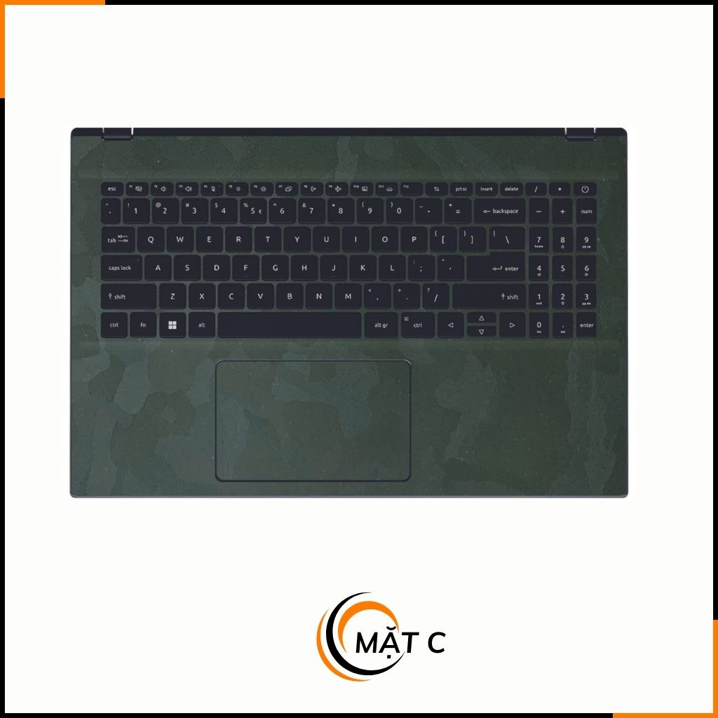 Dán skin laptop asus, dell , acer, hp, msi chính hãng ORAFOL nhập khẩu ĐỨC - SKIN 3M - LAPTOP - CAMO GREEN - SK-B12-02 phụ kiện điện thoại huỳnh tân store