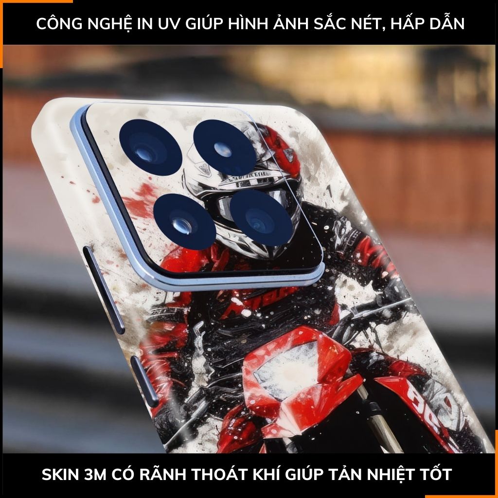 Dán skin điện thoại Xiaomi Mi 14 , Mi 14 Pro full body và camera nhập khẩu chính hãng USA in hình Motobiker - SKD C04 phụ kiện điện thoại huỳnh tân store