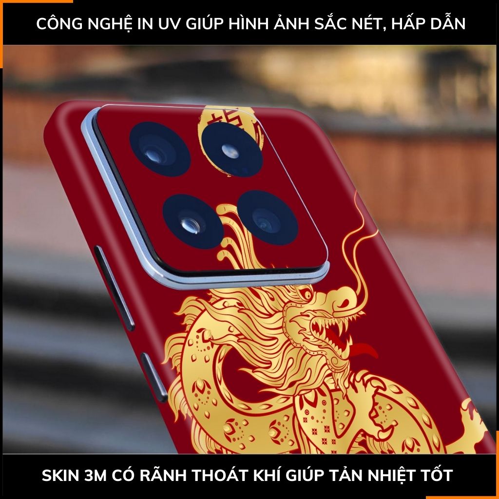 Dán skin điện thoại Xiaomi Mi 14 , Mi 14 Pro full body và camera nhập khẩu chính hãng USA in hình NEW YEAR 2024 - SKD Q01 phụ kiện điện thoại huỳnh tân store