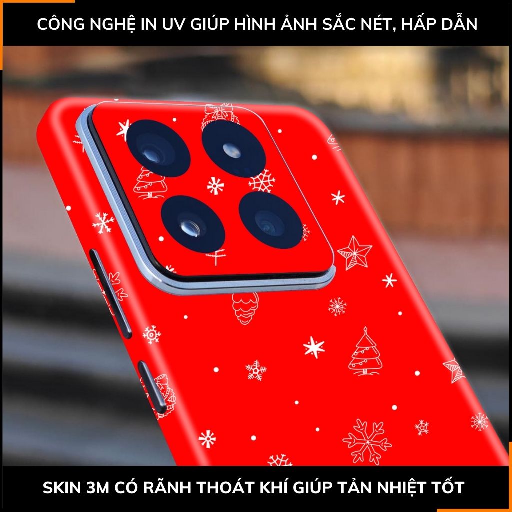 Dán skin điện thoại Xiaomi Mi 14 , Mi 14 Pro full body và camera nhập khẩu chính hãng USA in hình MERRY CHRISTMAS - SKD P16 phụ kiện điện thoại huỳnh tân store