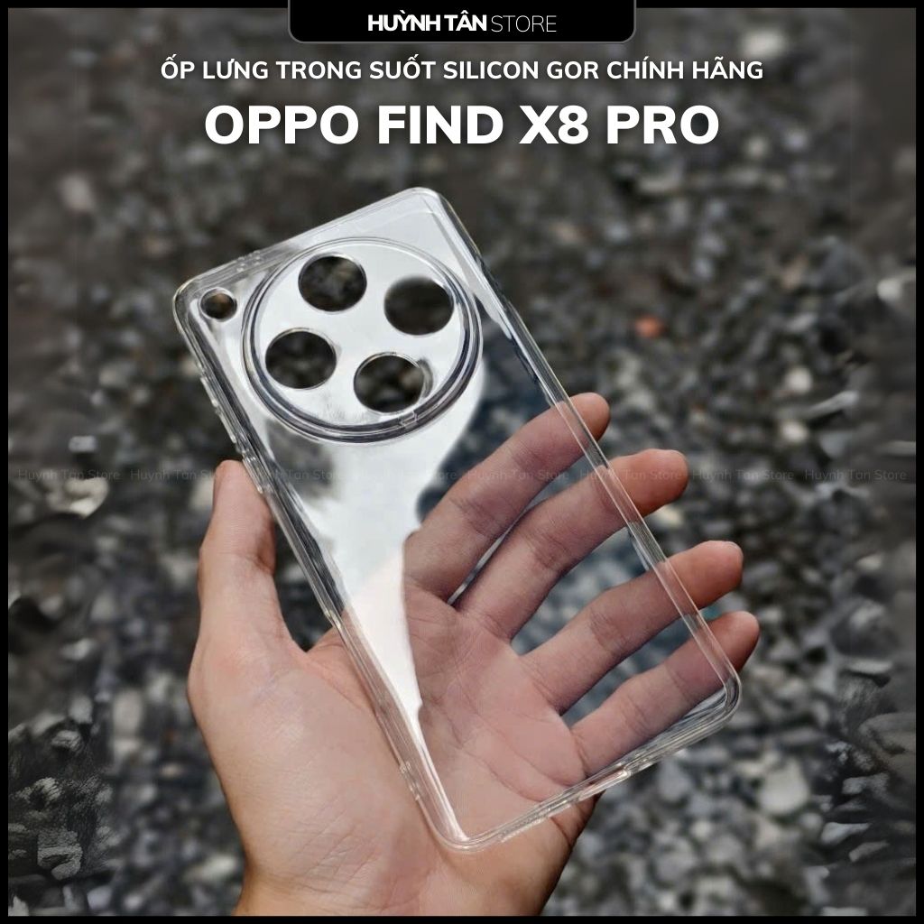 Ốp lưng oppo find x8 pro  silicon GOR trong suốt chính hãng bảo vệ camera phụ kiện huỳnh tân store