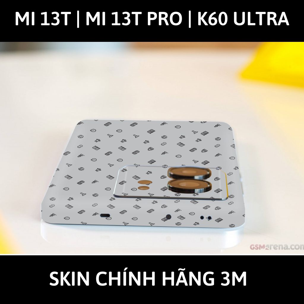 Dán skin điện thoại Mi 13T | Mi 13T Pro  | K60 Ultra full body và camera nhập khẩu chính hãng USA phụ kiện điện thoại huỳnh tân store - MANY STICKER GREY - Warp Skin Collection