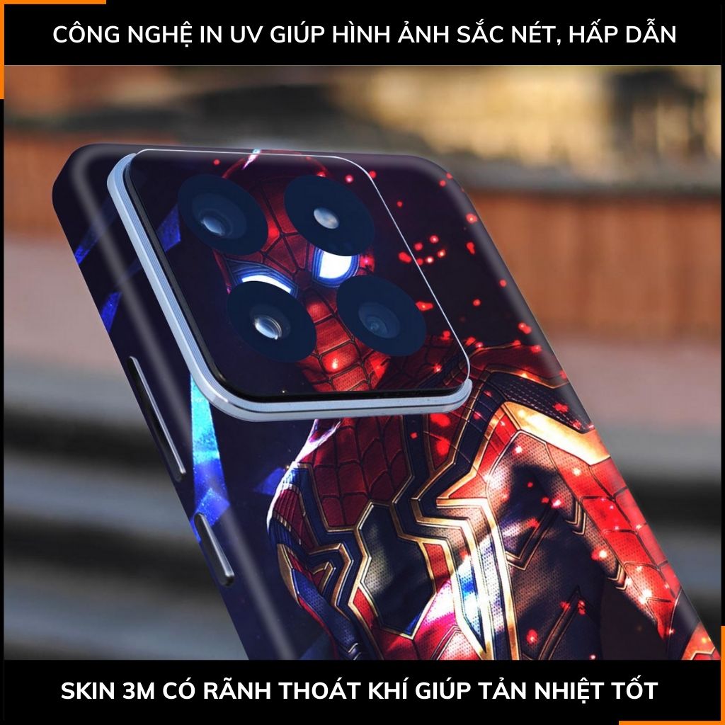 Dán skin điện thoại Xiaomi Mi 14 , Mi 14 Pro full body và camera nhập khẩu chính hãng USA in hình MERRY SPIDER MAN - SKD V05 phụ kiện điện thoại huỳnh tân store
