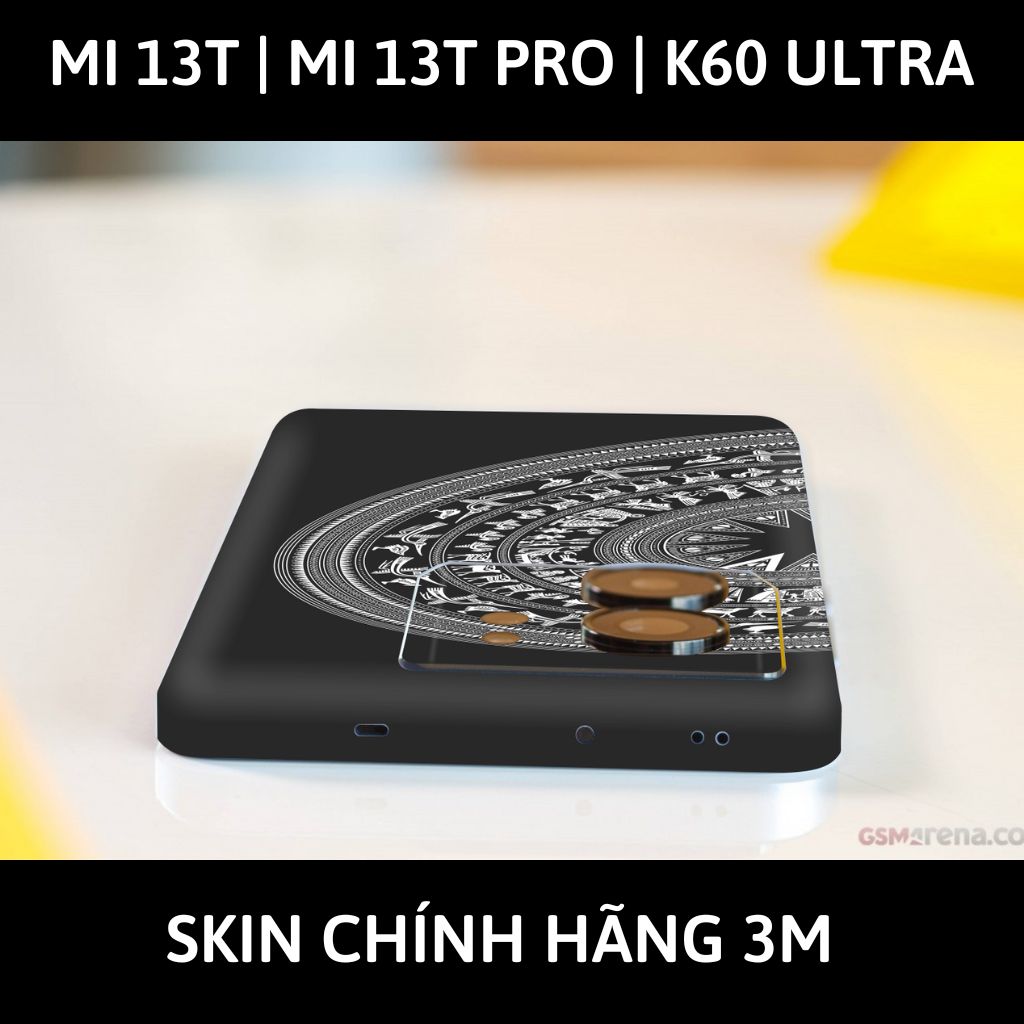 Dán skin điện thoại Mi 13T | Mi 13T Pro  | K60 Ultra full body và camera nhập khẩu chính hãng USA phụ kiện điện thoại huỳnh tân store - NỬA TRỐNG ĐỒNG BLACK - Warp Skin Collection