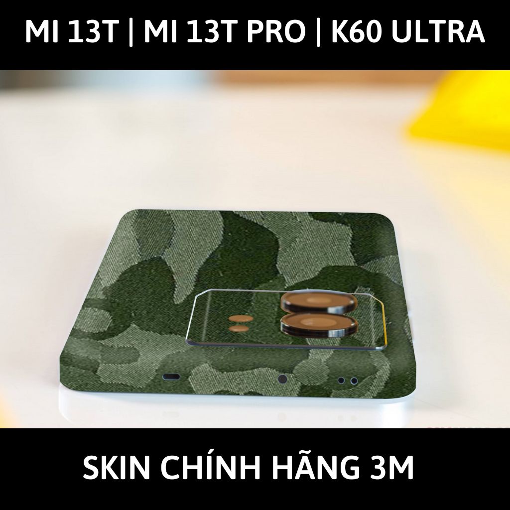 Dán skin điện thoại Mi 13T | Mi 13T Pro  | K60 Ultra full body và camera nhập khẩu chính hãng USA phụ kiện điện thoại huỳnh tân store - CAMO GREEN - Warp Skin Collection