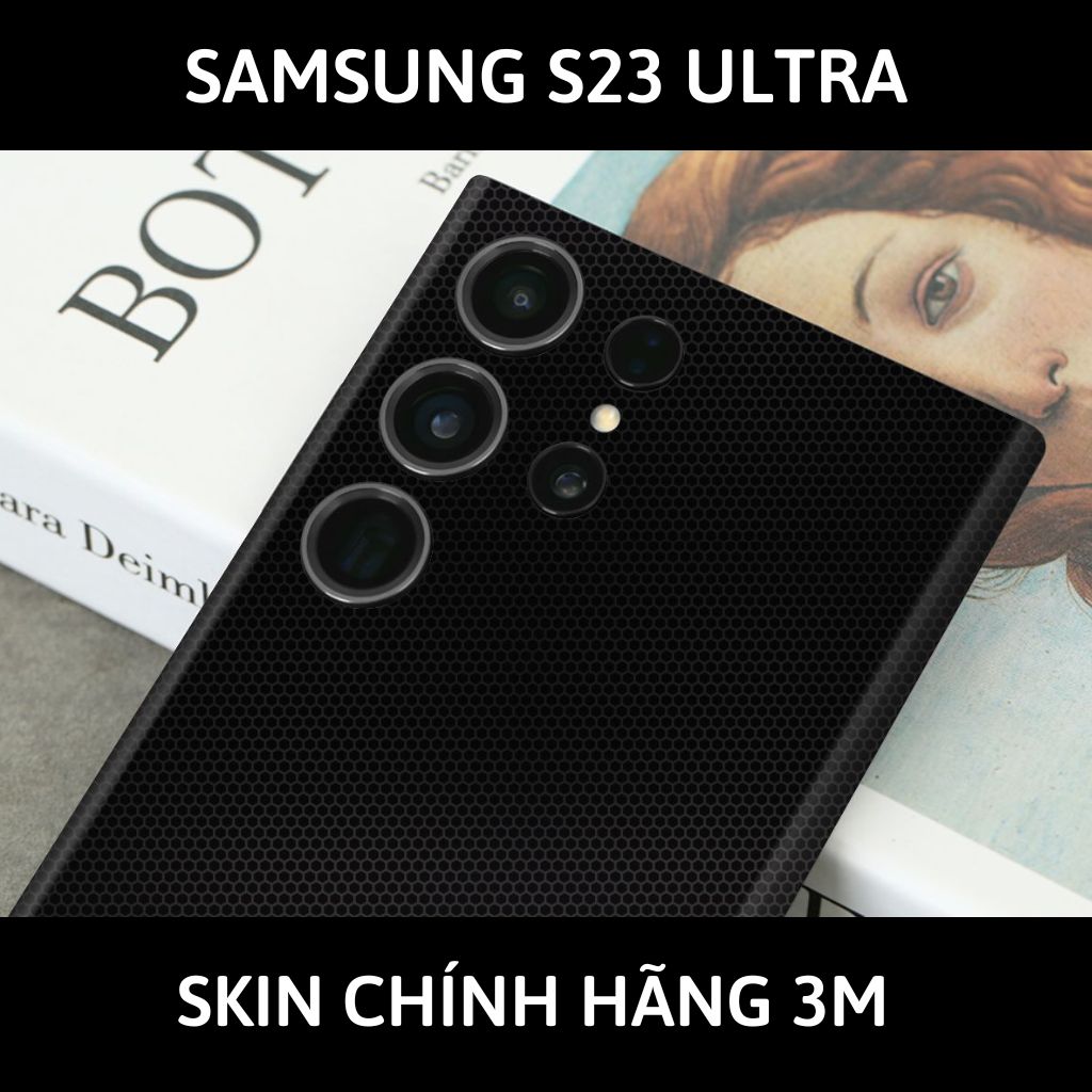 Dán skin điện thoại Samsung S23 Ultra full body và camera nhập khẩu chính hãng USA phụ kiện điện thoại huỳnh tân store - MAXTRIX BLACK - Warp Skin Collection