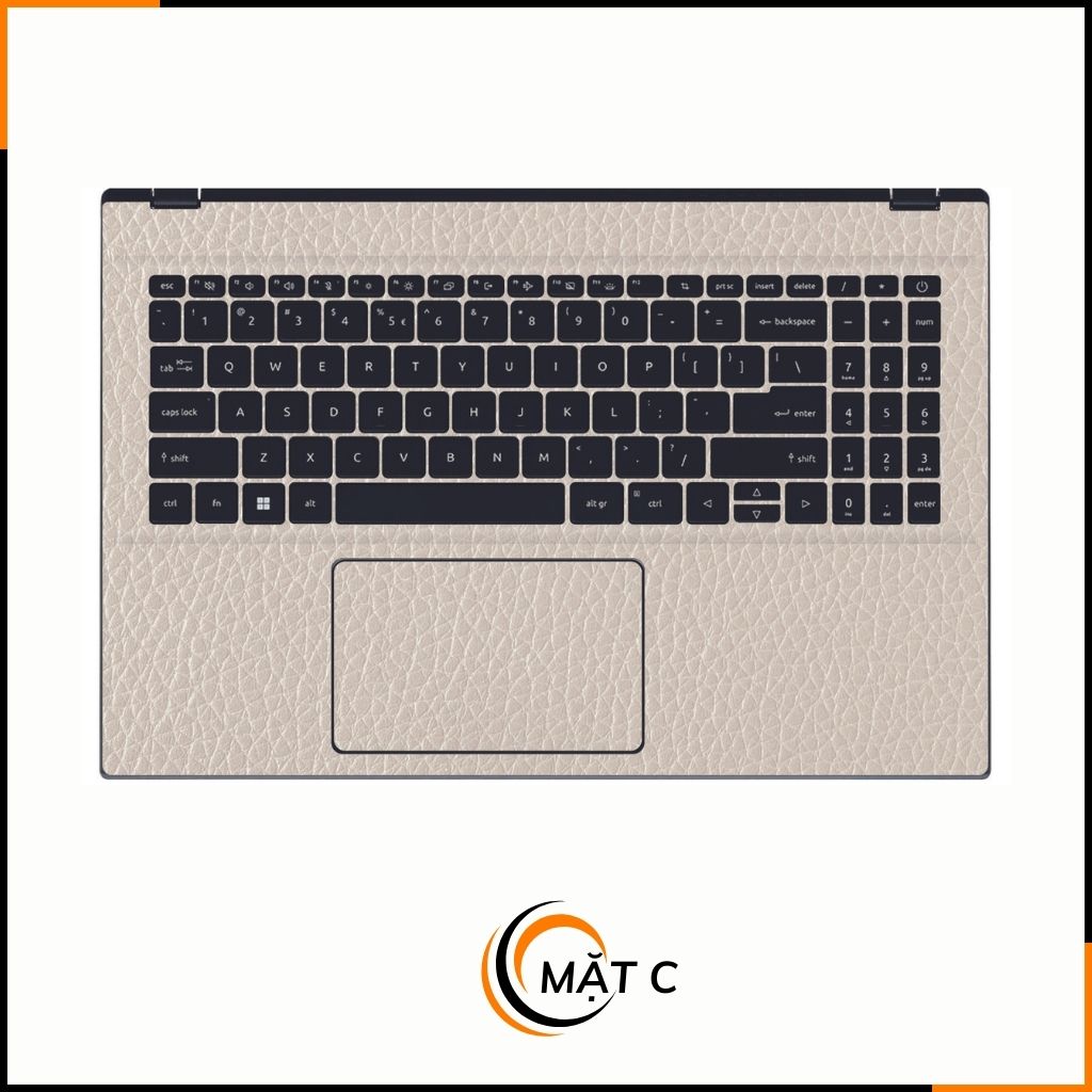 Dán skin laptop asus, dell , acer, hp, msi chính hãng ORAFOL nhập khẩu ĐỨC - SKIN 3M - LAPTOP - LEATHER GREY - SK-B06-03 phụ kiện điện thoại huỳnh tân store