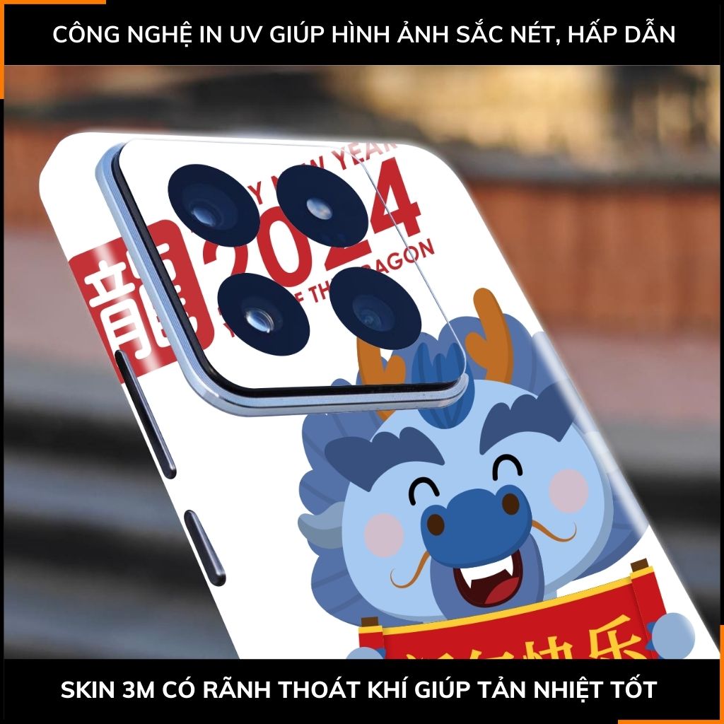 Dán skin điện thoại Xiaomi Mi 14 , Mi 14 Pro full body và camera nhập khẩu chính hãng USA in hình NEW YEAR 2024 - SKD Q24 phụ kiện điện thoại huỳnh tân store