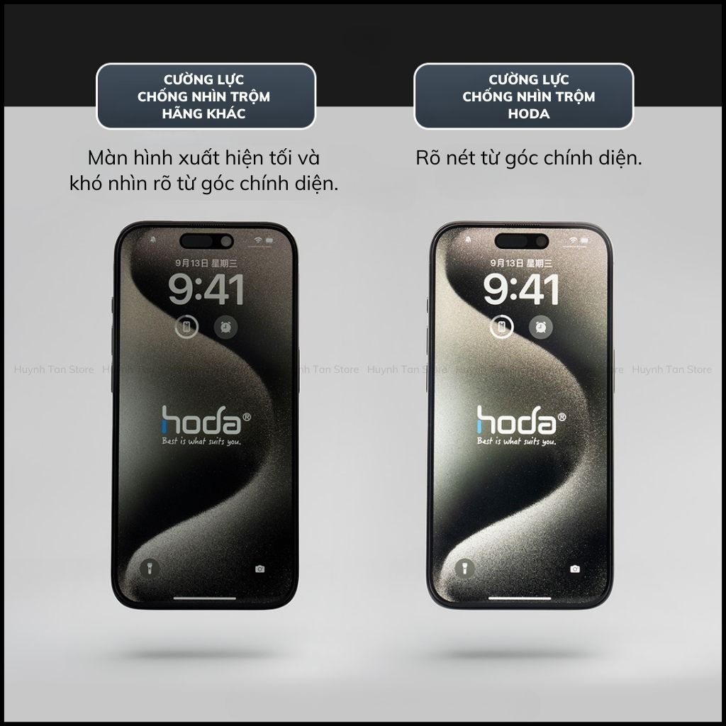 Kính cường lực iphone 16 Pro Max ip 16 Pro chống nhìn trộm kèm khung tự dán chính hãng HODA