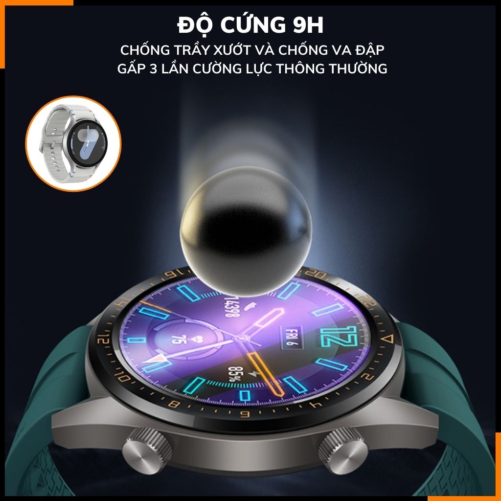 Kính cường lực Samsung Galaxy Watch 7 trong suốt chính hãng GOR vát 2,5D
