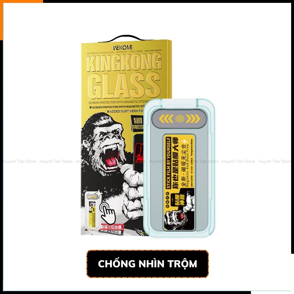 Cường lực khung tự dán KINGKONG iphone 16 pro max ip 15 14 13 12 pro chính hãng WEKOME  [WTP-034/057]