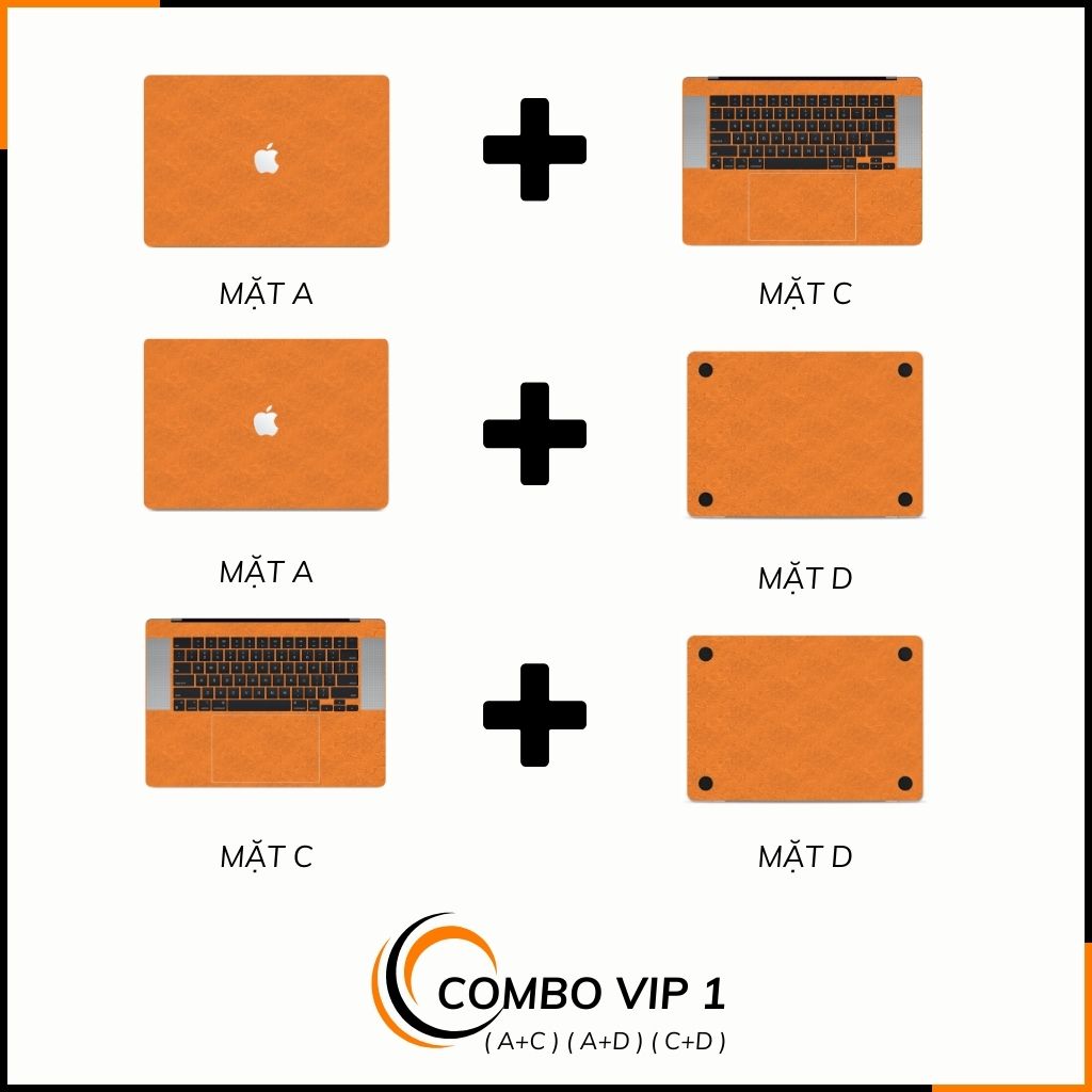 Dán skin macbook pro, macbook air chính hãng 3M nhập khẩu USA - SKIN 3M - MACBOOK - MAP ORANGE - SK-B13-04 phụ kiện điện thoại huỳnh tân store