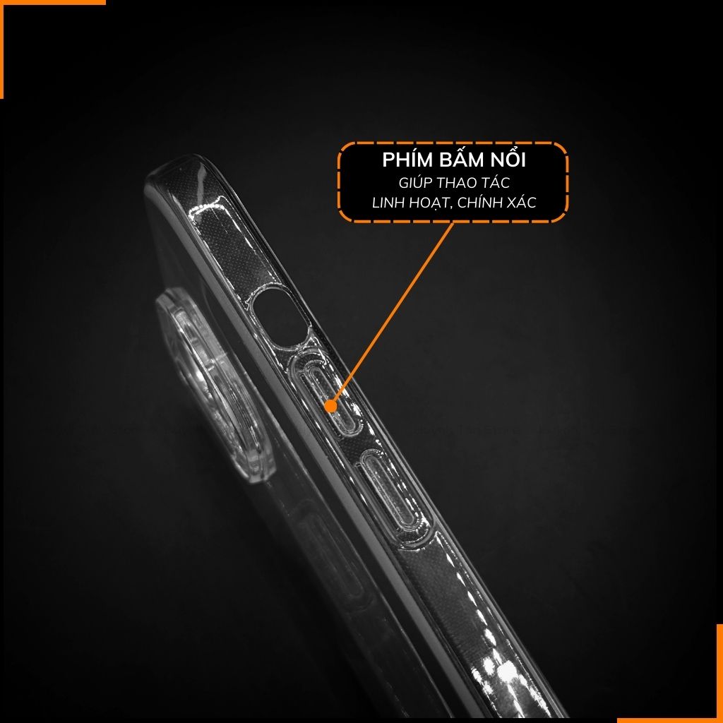 Ốp lưng iphone 15 silicon GOR trong suốt chính hãng bảo vệ camera phụ kiện huỳnh tân store