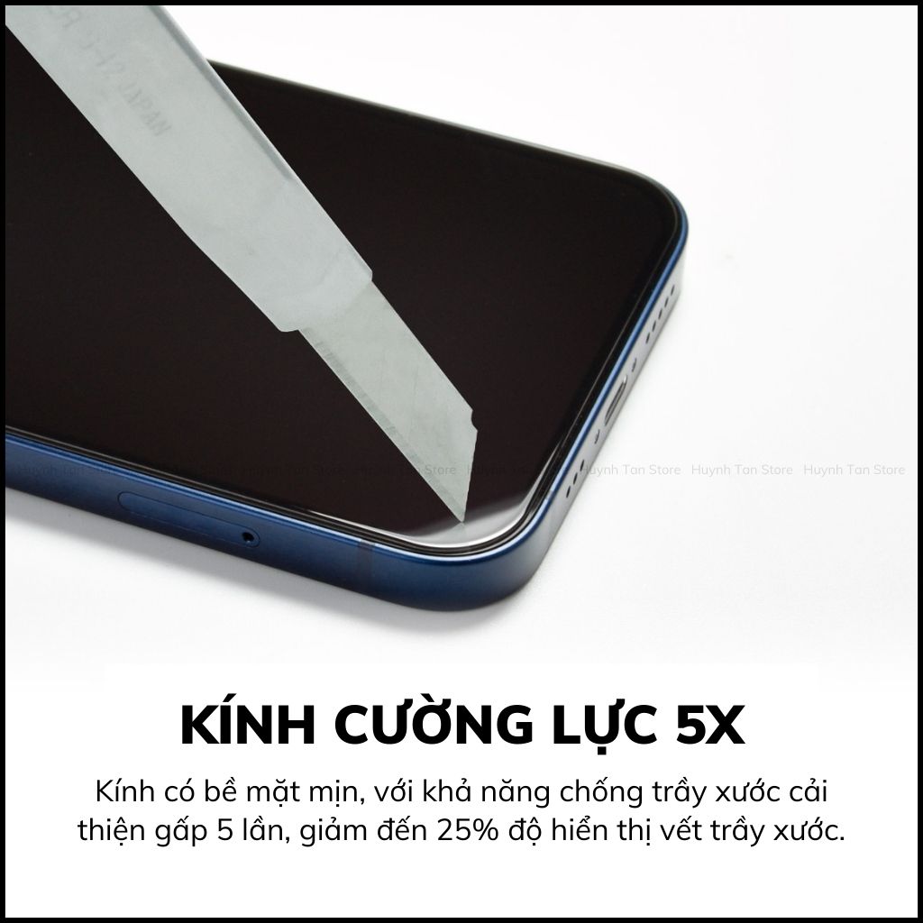 Kính cường lực iphone 16 Pro Max ip 16 pro trong suốt 2,5D Corning chính hãng HODA kèm khung tự dán