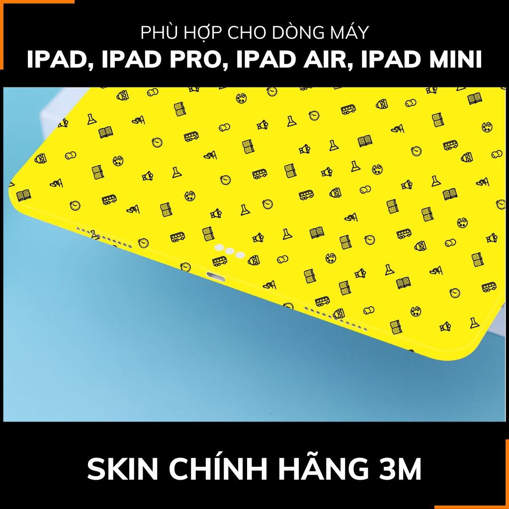 Dán skin ipad , ipad pro, ipad air , ipad mini full body và camera chính hãng 3M - MANY STICKER YELLOW -  SK B14 06 phụ kiện điện thoại huỳnh tân store