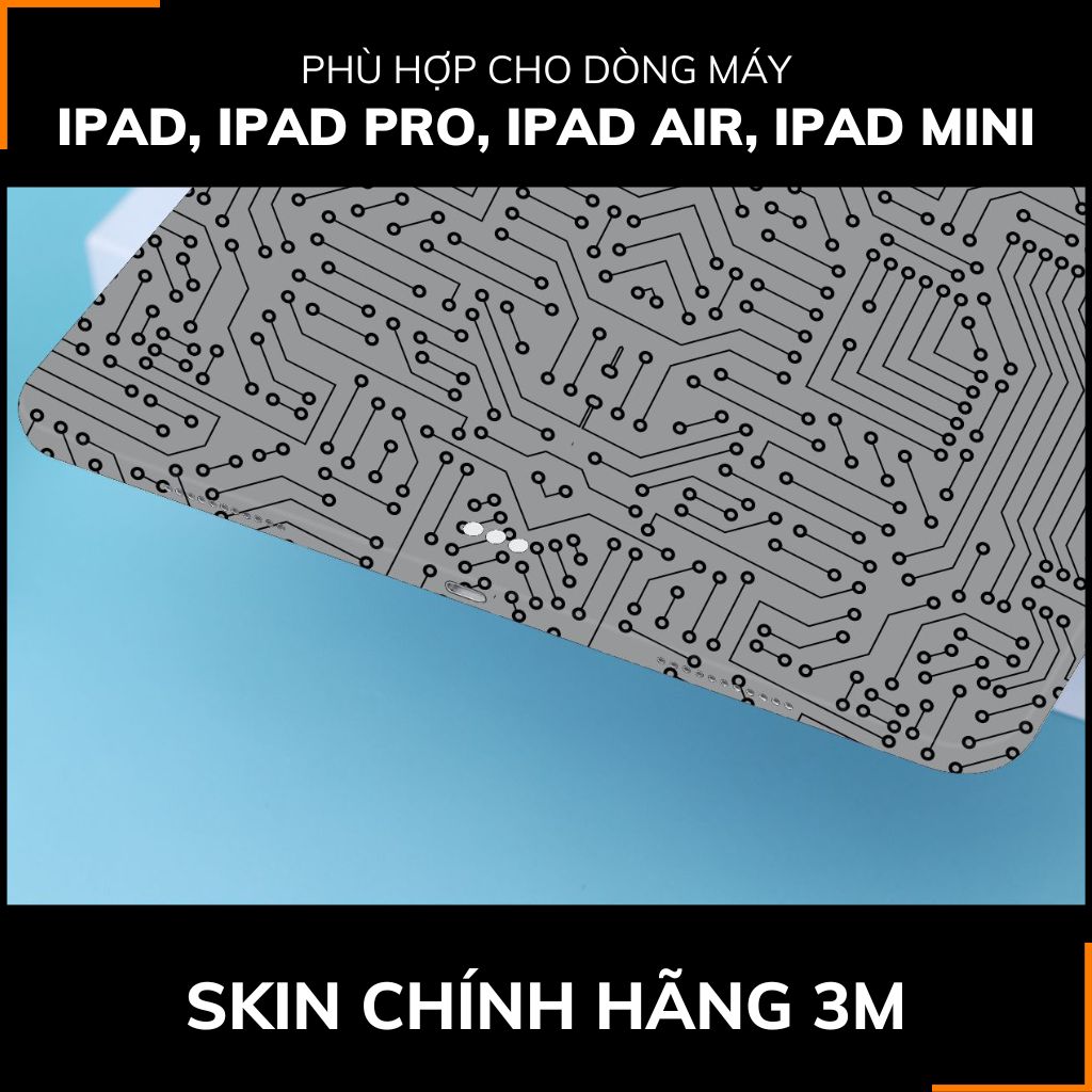 Dán skin ipad , ipad pro, ipad air , ipad mini full body và camera chính hãng 3M - ELECTRIC WHITE -  SK B01 02 phụ kiện điện thoại huỳnh tân store